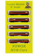 NSW HUB 5 Car Set Tuscan & Russet Set N Scale