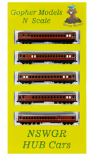 NSW HUB 5 Car Set Indian Red Set N Scale